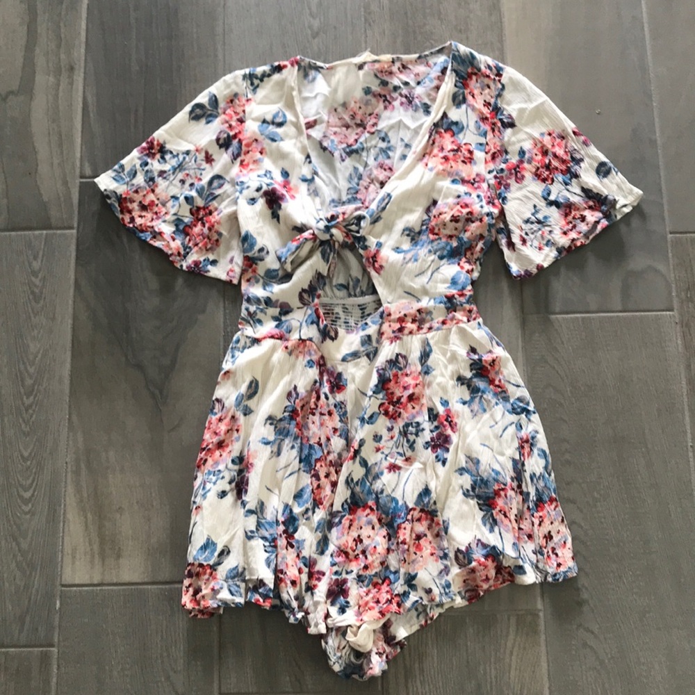 Floral boutique romper
